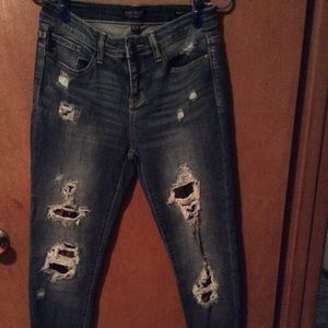 Judy Blue Distressed Camo Patch Jeans